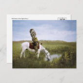 amerikanische Ureinwohner Postkarte (Vorne/Hinten)