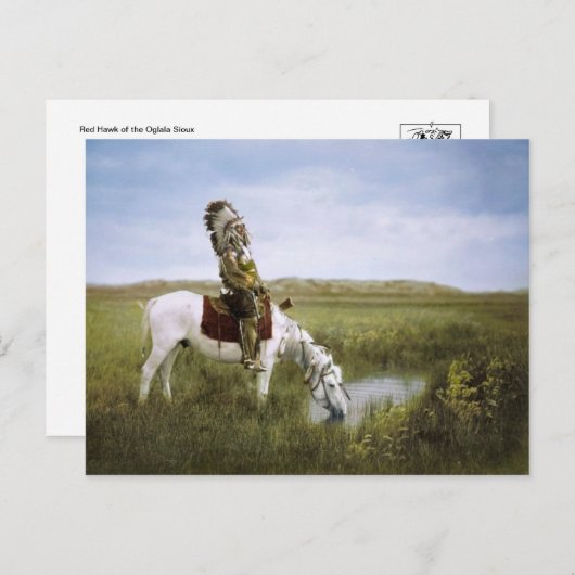 amerikanische Ureinwohner Postkarte (Vorne/Hinten)