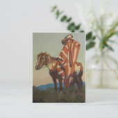 amerikanische Ureinwohner Postkarte (Stehend Vorderseite)