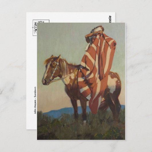 amerikanische Ureinwohner Postkarte (Vorne/Hinten)