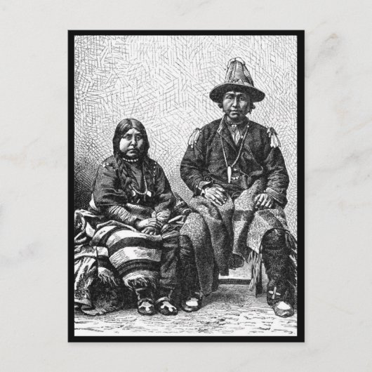 Amerikanische Ureinwohner Postkarte (Vorderseite)