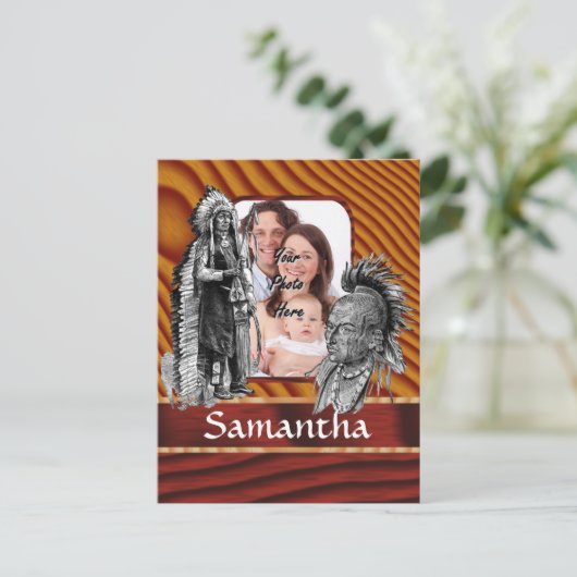 Amerikanische Ureinwohner Postkarte (Stehend Vorderseite)