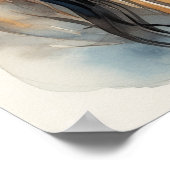 Amerikanische Ureinwohner Princess Watercolor Art Poster (Ecke)