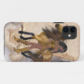 Amerikanische Ureinwohner Prinzessin und Pferd Case-Mate iPhone Hülle (Rückseite (Horizontal))