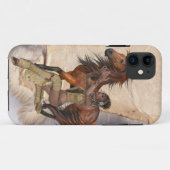 Amerikanische Ureinwohner Prinzessin und Pferd Case-Mate iPhone Hülle (Rückseite (Horizontal))