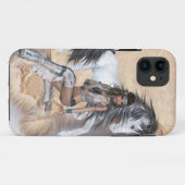 Amerikanische Ureinwohner Prinzessin und Weißpferd Case-Mate iPhone Hülle (Rückseite (Horizontal))