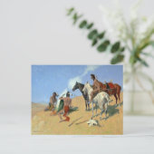 Amerikanische Ureinwohner-Rauchsignale Postkarte (Stehend Vorderseite)