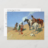 Amerikanische Ureinwohner-Rauchsignale Postkarte (Vorne/Hinten)