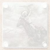 Amerikanische Ureinwohner Reiten Glasuntersetzer (Rückseite)