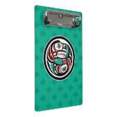Amerikanische Ureinwohner Rot Haida Art Otter Salm Mini Klemmbrett (Schrägansicht)