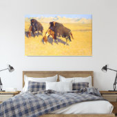 Amerikanische Ureinwohner simulieren Buffalo Leinwanddruck (Insitu (Schlafzimmer))