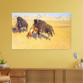Amerikanische Ureinwohner simulieren Buffalo Leinwanddruck (Insitu (Wohnzimmer))