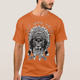 Amerikanische Ureinwohner Skull Jiu Jitsu Kriegsst T-Shirt