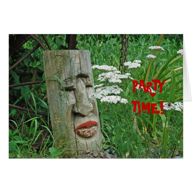 AMERIKANISCHE UREINWOHNER TOTEM: PARTY-KARTE (Vorderseite (Horizontal))