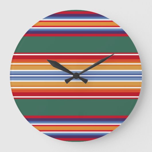 amerikanische Ureinwohner, traditionelle Textilmot Große Wanduhr (Vorderseite)