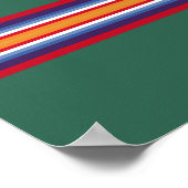 amerikanische Ureinwohner, traditionelle Textilmot Poster (Ecke)