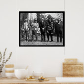 Amerikanische Ureinwohner und Präsident Coolidge 1 Poster (Küche)