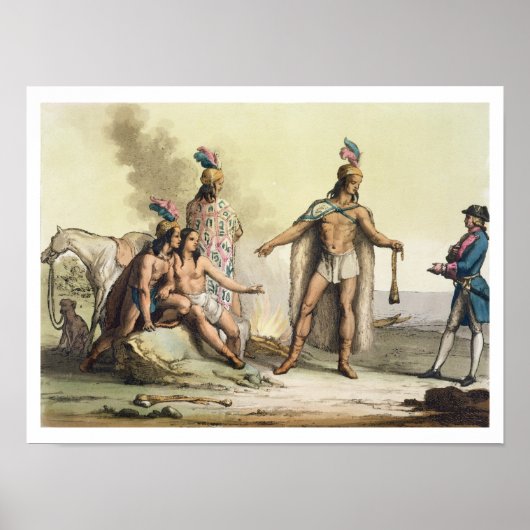 Amerikanische Ureinwohner von Patagonien, Chile, g Poster (Vorne)