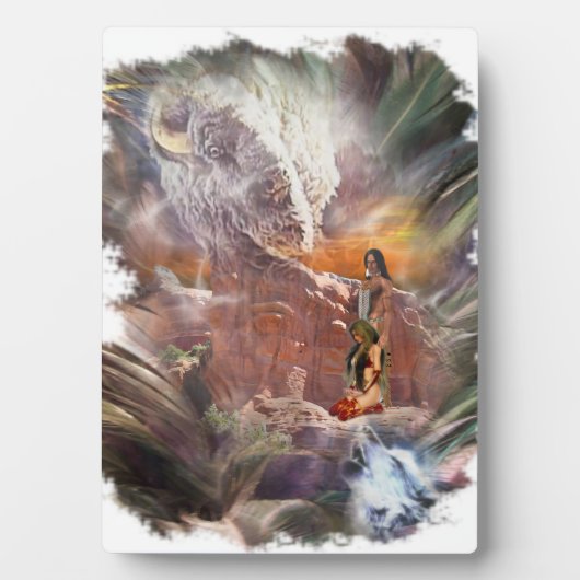 Amerikanische Ureinwohner Wedding Night Vignette Fotoplatte (Vorderseite)