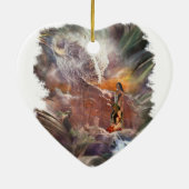 Amerikanische Ureinwohner Wedding Night Vignette Keramikornament (Hinten)