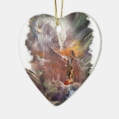 Amerikanische Ureinwohner Wedding Night Vignette Keramikornament (Links)