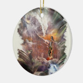 Amerikanische Ureinwohner Wedding Night Vignette Keramikornament (Links)