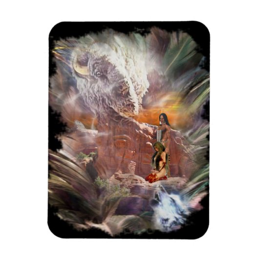 Amerikanische Ureinwohner Wedding Night Vignette Magnet (Vertikal)