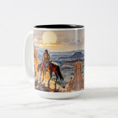 Amerikanische Ureinwohner Zweifarbige Tasse (Vorderseite Links)