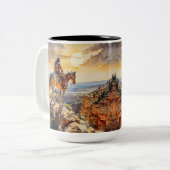 Amerikanische Ureinwohner Zweifarbige Tasse (Vorderseite Links)