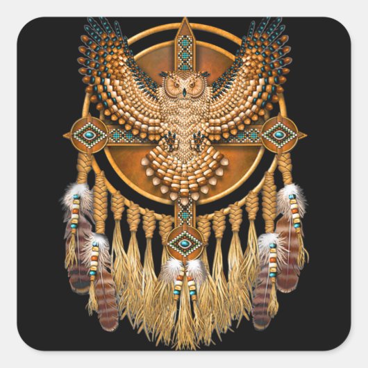 Amerikanische Urgestüte Quadratischer Aufkleber (Vorderseite)