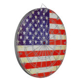Amerikanische US-Flagge antiquierten Stil Dartboar Dartscheibe (Vorderseite Links)