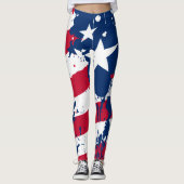 Amerikanische US Flagge - Farbenflagge Leggings (Vorderseite)