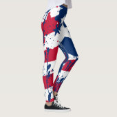 Amerikanische US Flagge - Farbenflagge Leggings (Rechts)