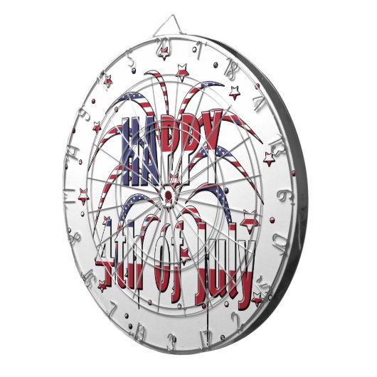 Amerikanische US Flagge Happy 4. Juli Dartscheibe (Vorderseite rechts)