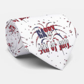 Amerikanische US Flagge Happy 4. Juli Krawatte (Gerollt)