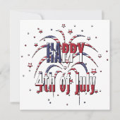 Amerikanische US Flagge Happy 4. Juli Mitteilungskarte (Vorderseite)