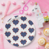 Amerikanische US Flagge hören Patriotic Pappteller (Party)