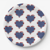 Amerikanische US Flagge hören Patriotic Pappteller (Vorderseite)