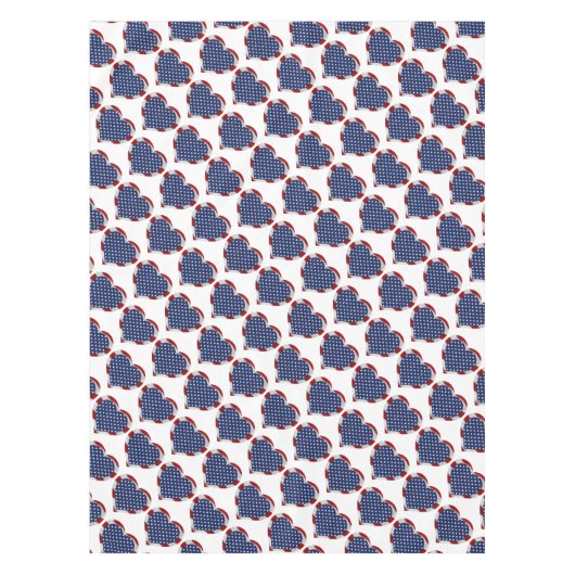 Amerikanische US Flagge hören Patriotic Tischdecke (Vorderseite)