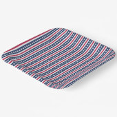 Amerikanische US Flagge Pappteller (Gewinkelt)