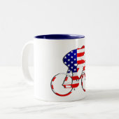 Amerikanische USA, die Radfahrer-Fahrrad-Gang Zweifarbige Tasse (Vorderseite Links)