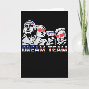 Amerikanische USA-Flagge Dream Team Lustig Patriot Karte