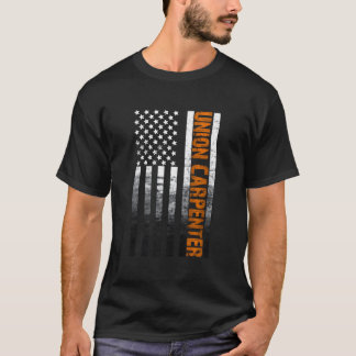 Amerikanische USA-Flagge Gewerkschaft Zimmermann H T-Shirt