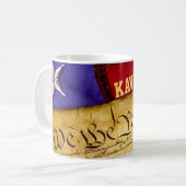 Amerikanische USA-Flagge US-Verfassung Kavanaugh Kaffeetasse (Vorderseite Links)
