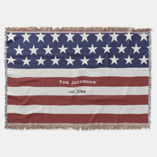 Amerikanische USA-Flaggen-patriotische am 4. Juli Decke