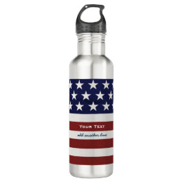 Amerikanische USA-Flaggen-patriotische am 4. Juli Edelstahlflasche