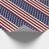 Amerikanische USA-Flaggen-patriotische am 4. Juli Geschenkpapier (Ecke)