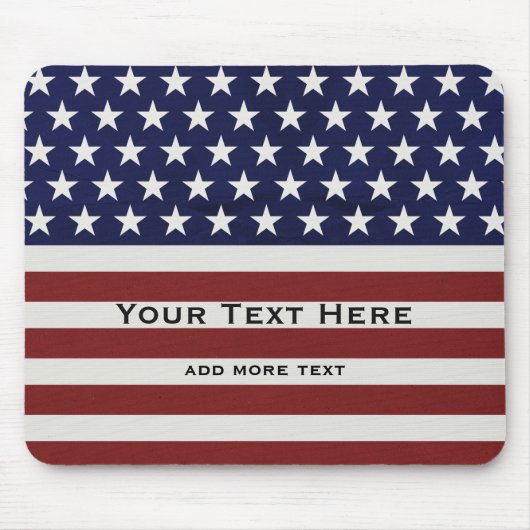 Amerikanische USA-Flaggen-patriotische am 4. Juli Mousepad (Vorne)