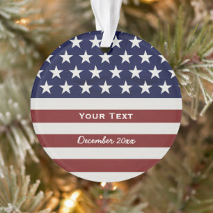 Amerikanische USA-Flaggen-patriotische am 4. Juli Ornament