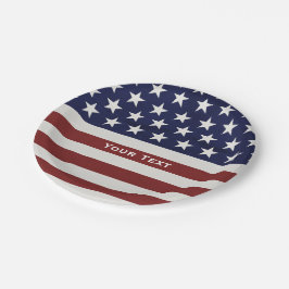 Amerikanische USA-Flaggen-patriotische am 4. Juli Pappteller